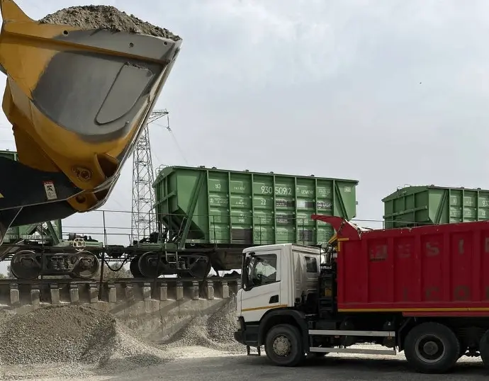 shipment of crushed stone